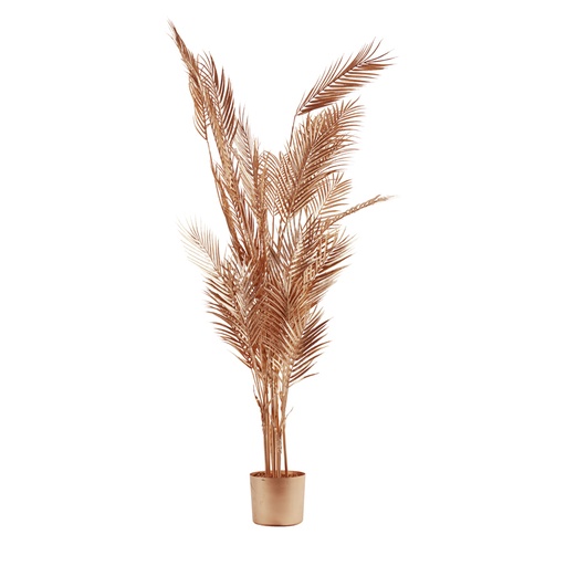 [LLV7455341] Ornement Palmtree en plastique métallisé cuivre clair