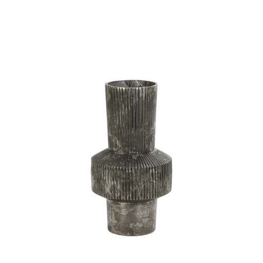 [LLV5802712] Vase en métal noir, design perle Benzo