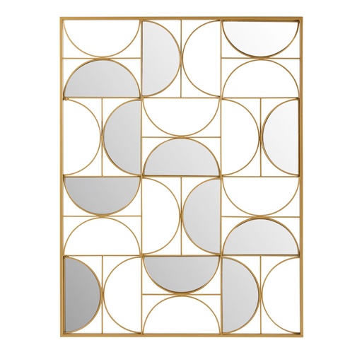 [CN117664] Déco murale Goldfinger miroir en métal doré