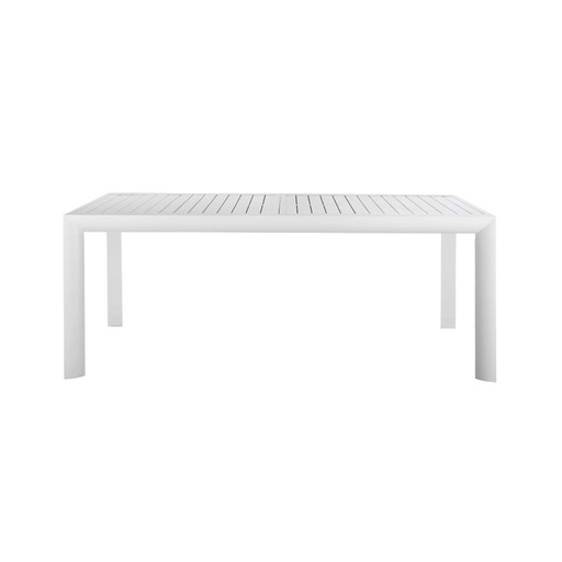 [CN320909] Table de jardin extensible Louka en aluminium blanc 8/14 personnes