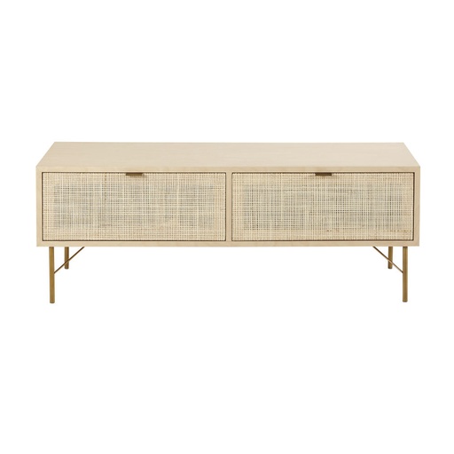 [CN119615] Meuble TV Solstice 2 portes cannage en rotin