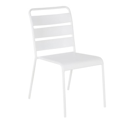 [CN021927] BELLEVILLE - Chaise en métal blanc