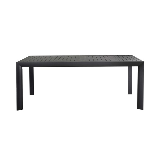 [CN420909] Table de jardin extensible Louka en aluminium gris anthracite 8/14 personnes L200/300