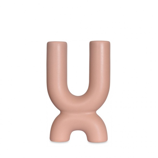 [OPJ015088CV] Bougeoir en céramique & grès nude