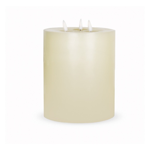 [OPJ014061CV] Bougie flamme décorative Led en cire naturelle