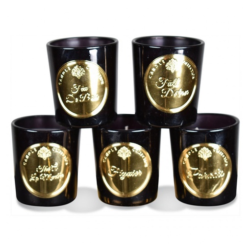 [OPJ013421CV] Coffret Essentiels 5 bougies en cire noir