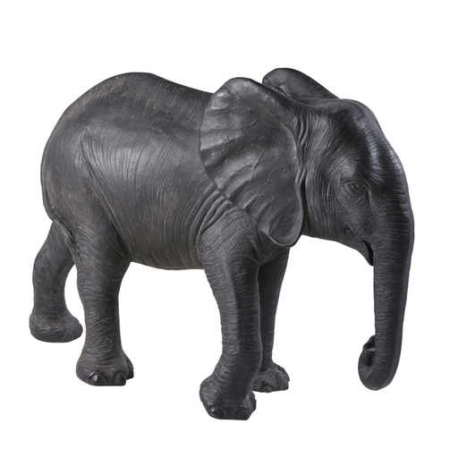 [CN219159] Statue éléphant Haiti noire mate décorative
