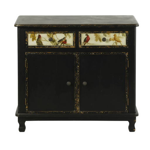 [CN218623M] Buffet Perroquet 2 portes 2 tiroirs noir