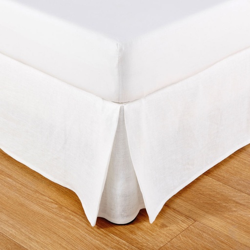 [CN717793] Cache-sommier Morphee en coton et lin blancs