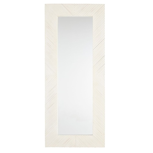 [CN022664] Miroir Camila rectangulaire avec cadre en bois blanc