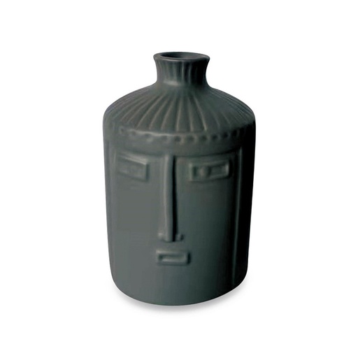 [OPJ014087CV] SUMO - Vase en grès cérame gris 9x14cm