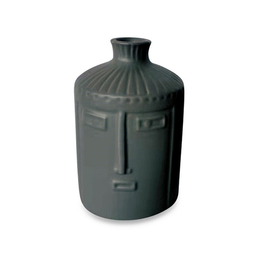 [OPJ014087CV] Vase Sumo en grès cérame gris