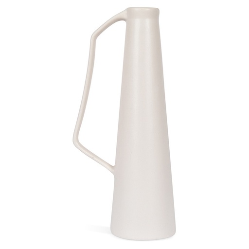 [OPJ014078CV] ANSE - Vase en grès cérame blanc 10x21 cm