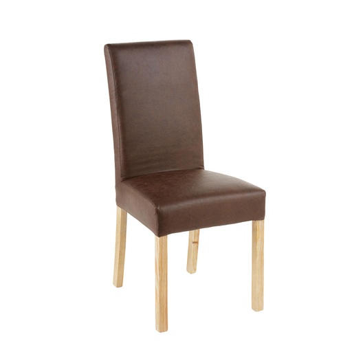 [CN117793] Housse de chaise en microsuède marron 41x70