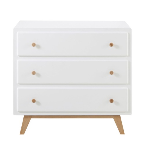 [CN419343] Commode Sweet 2 blanche, 3 tiroirs compatible plan à langer