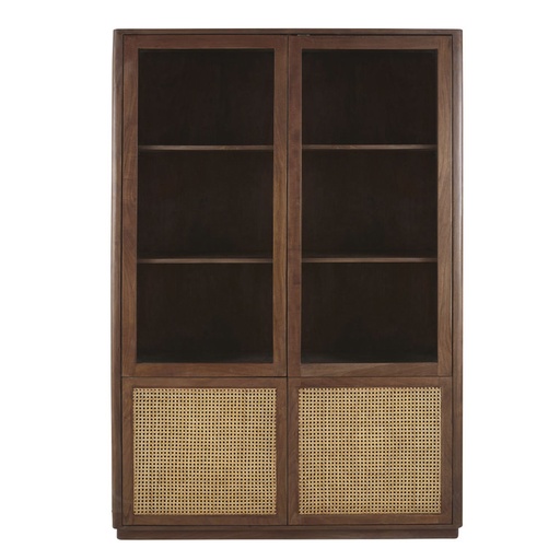 [CN222039] PARISCHIC - Vitrine 4 portes cannage en rotin