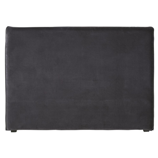 [CN622267] Housse tête de lit en velours gris anthracite Morphée 180