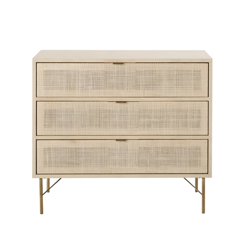 [CN022873] Commode Solstice 3 tiroirs cannage en rotin