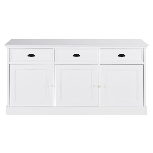 [CN122845] Buffet Newport 3 portes 3 tiroirs blanc L156