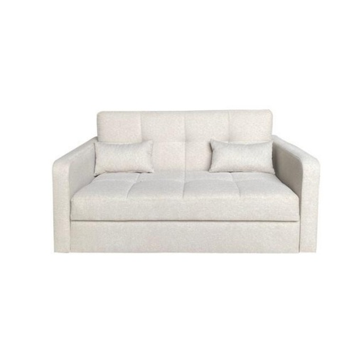 [BIHLU2PD2194] Canapé-lit 2 places Eva en tissu beige