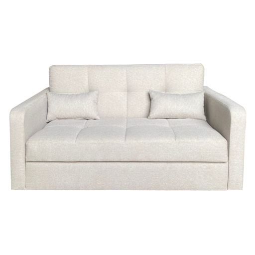 [BIHLU2PD2194] Canapé-lit 2 places Eva en tissu beige