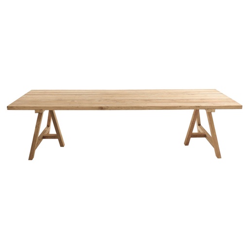 [CN915554] Table de jardin Tecka en bois de teck recyclé 12/14 personnes