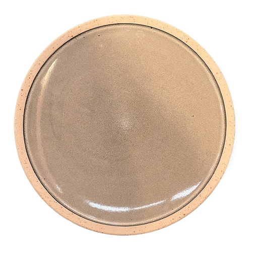[OPJ013804] Assiette plate Wabi en grés sable