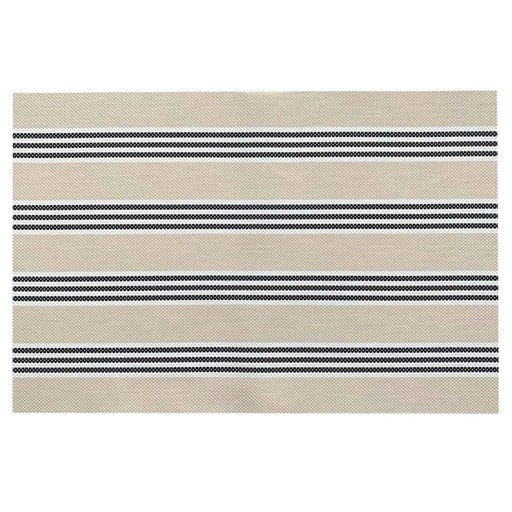 [OPJ015788] Set de table rectangle rayure noire pvc