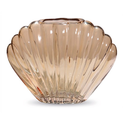 [OPJ014014CV] Vase Coki en verre beige