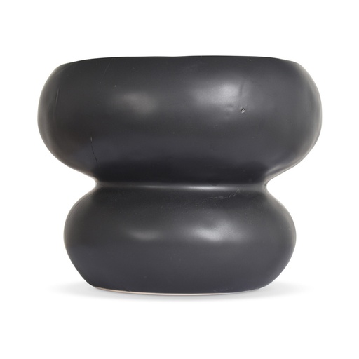 [OPJ015270CV] Coupe décorative Organic en céramique noir