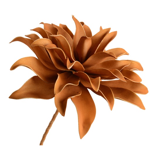 [CAD143064] Fleur artificielle Villa en turquoise foncé noisette