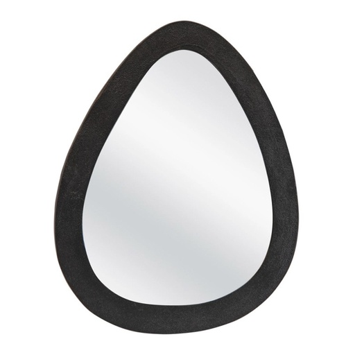 [BAD954083] Miroir Madina forme œuf en métal noir