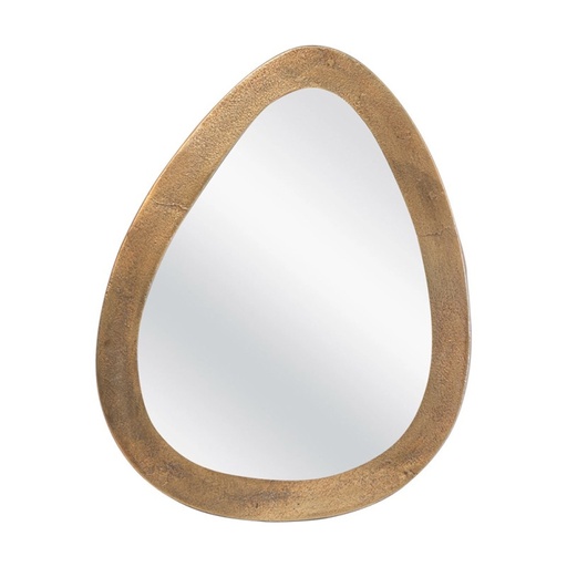 [BAD954087] Miroir Madina forme œuf en métal doré