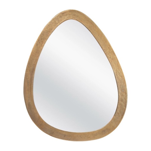 [BAD954088] MADINA - Miroir forme œuf en métal doré 63x52cm