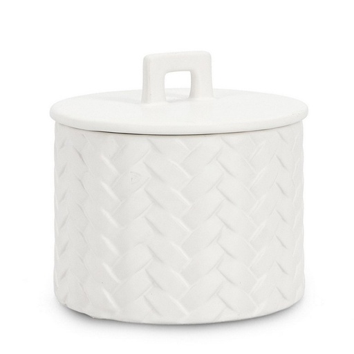 [BIZ0160235] TWINE - Bougie avec couverture en céramique blanc Ø14.5cm