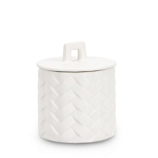 [BIZ0160234] Bougie Twine avec couverture en céramique blanc