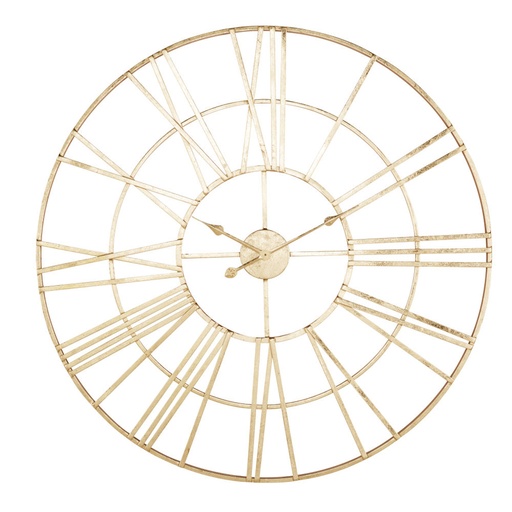 [CN123275] SANIMO - Horloge ronde en métal doré D100