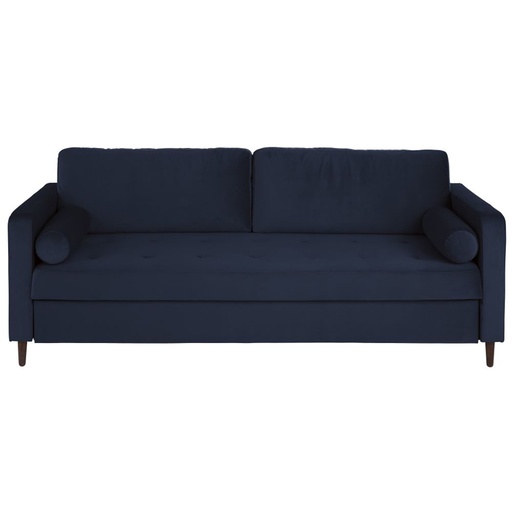 [CN521730] Canapé convertible Olivia 3/4 places en velours bleu nuit