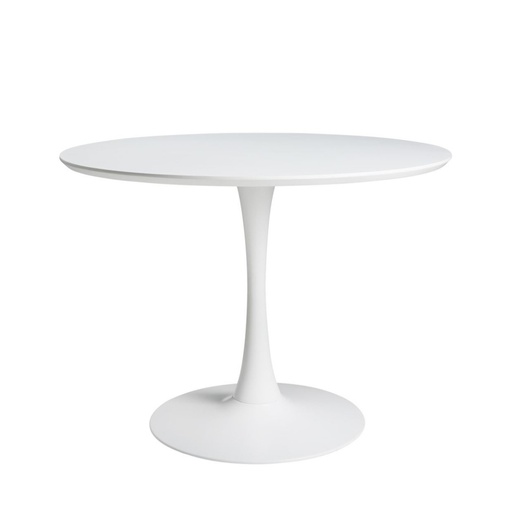 [CN423125] Table à manger ronde Circle blanche 4/5 personnes