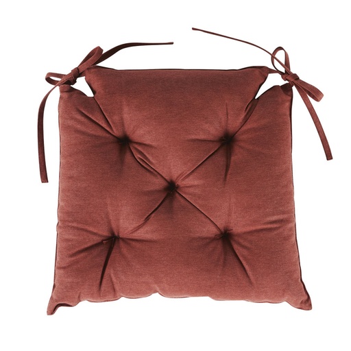 [CN323147] Galette de chaise Rommie terracotta en coton