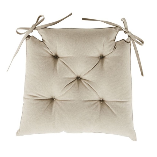 [CN623147] Galette de chaise Rommie beige en coton