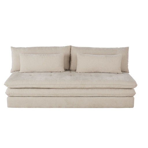 [CN323464] Canapé convertible Clio 2/3 places en tissu recyclé beige