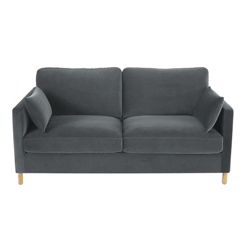 [CN724225] Canapé convertible Julian 3 places en velours gris anthracite