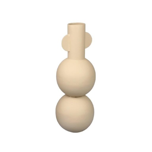 [KEN201012B] Vase Ondine en métal beige pm