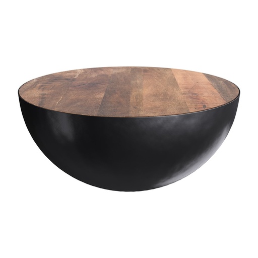 [KEN301018] Table basse Manuka en bois de manguier et métal