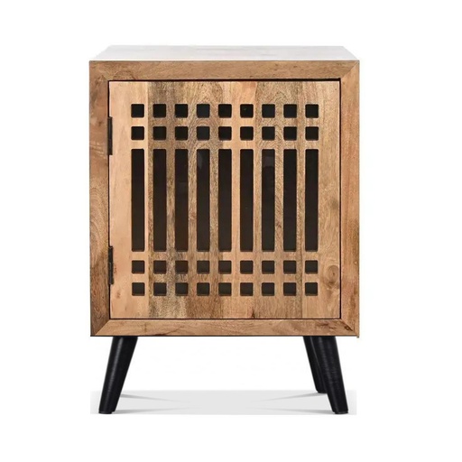 [KEN301028] Table de chevet Amyris en bois de manguier