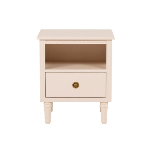 [CN423388] Table de chevet Milie beige rosé, 1 tiroir et 1 niche