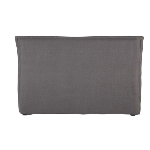 [CN814732] Housse de tête de lit 140 Morphée en lin lavé grise