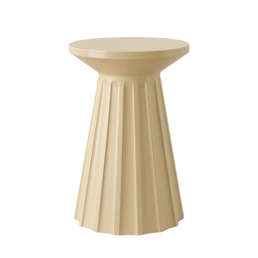 [OPJ017368] Table d'appoint en métal beige Lilou