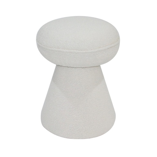 [OPJ016904] Tabouret Edouard en tissu boucle naturel